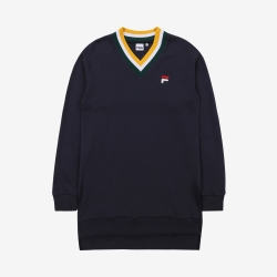 Fila Heritage Long Sweatshirt - Naisten T Paita - Laivastonsininen | FI-86645